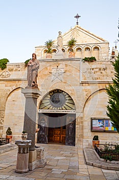 Facade and Entrance Saint CatherineÃ¢â¬â¢s Church, Bethlehem